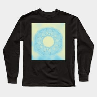 Blue heart mandala Long Sleeve T-Shirt